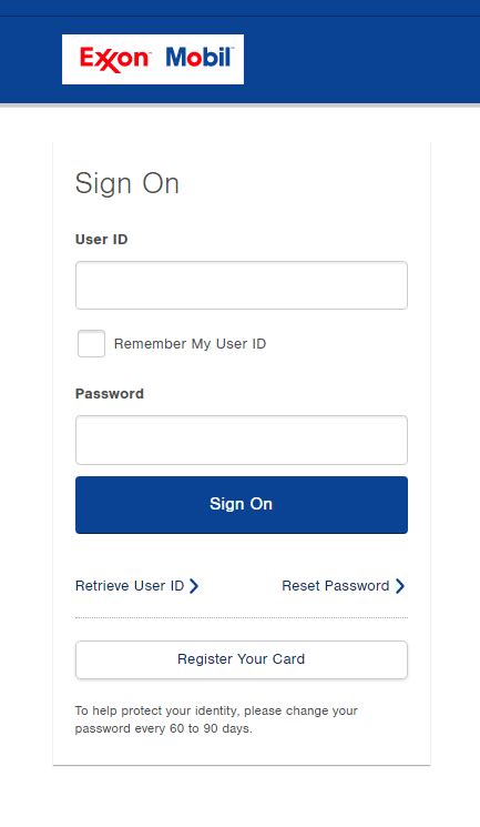 Make your User ID and Password different from the Security Word you provided when you applied for your card. . Www exxonmobil accountonline com login